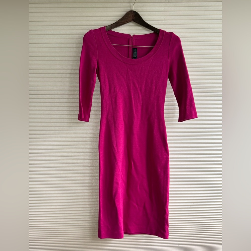 St. John Milano Knit Dress Fuchsia Pink Women’s Size